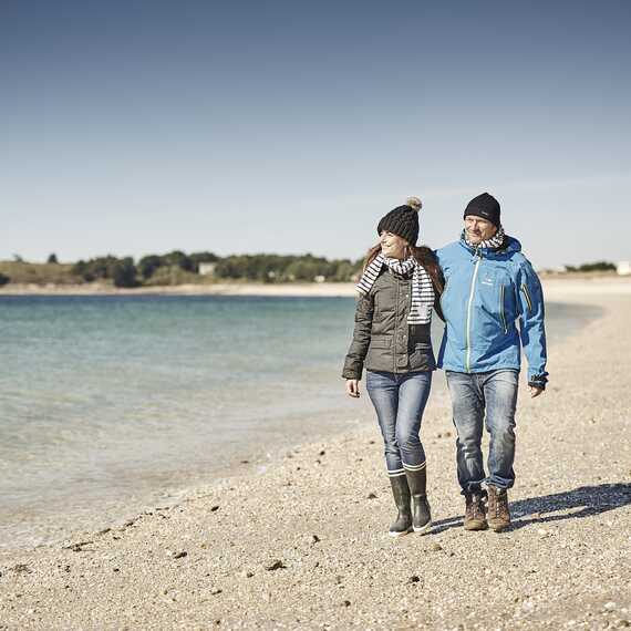 Balade en hiver sur les plages de Plouharnel et d'Erdeven en Bretagne Sud, Morbihan 